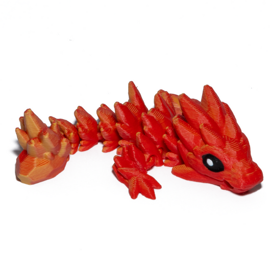 Gem Dragon keychain - Red-Yellow (Matte)