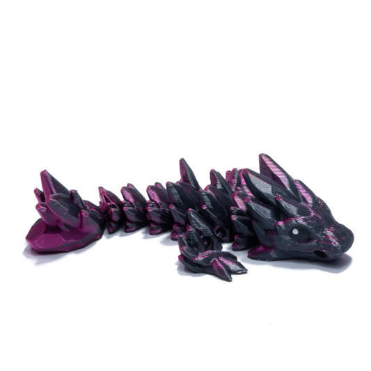 Gem Dragon keychain - Purple-grey