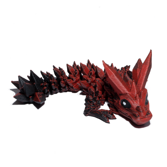 Crystal Dragon keychain - Red-Black (Matte)