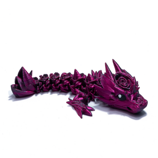 Flower dragon keychain - Purple-grey