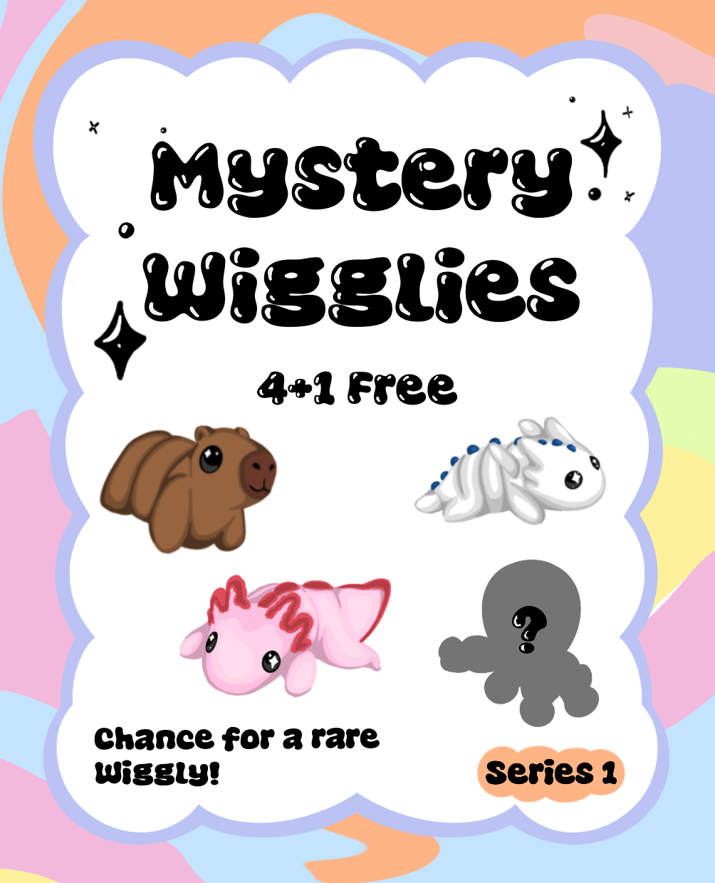 Mystery Wigglies 1. Series - 4+1 Free | EN