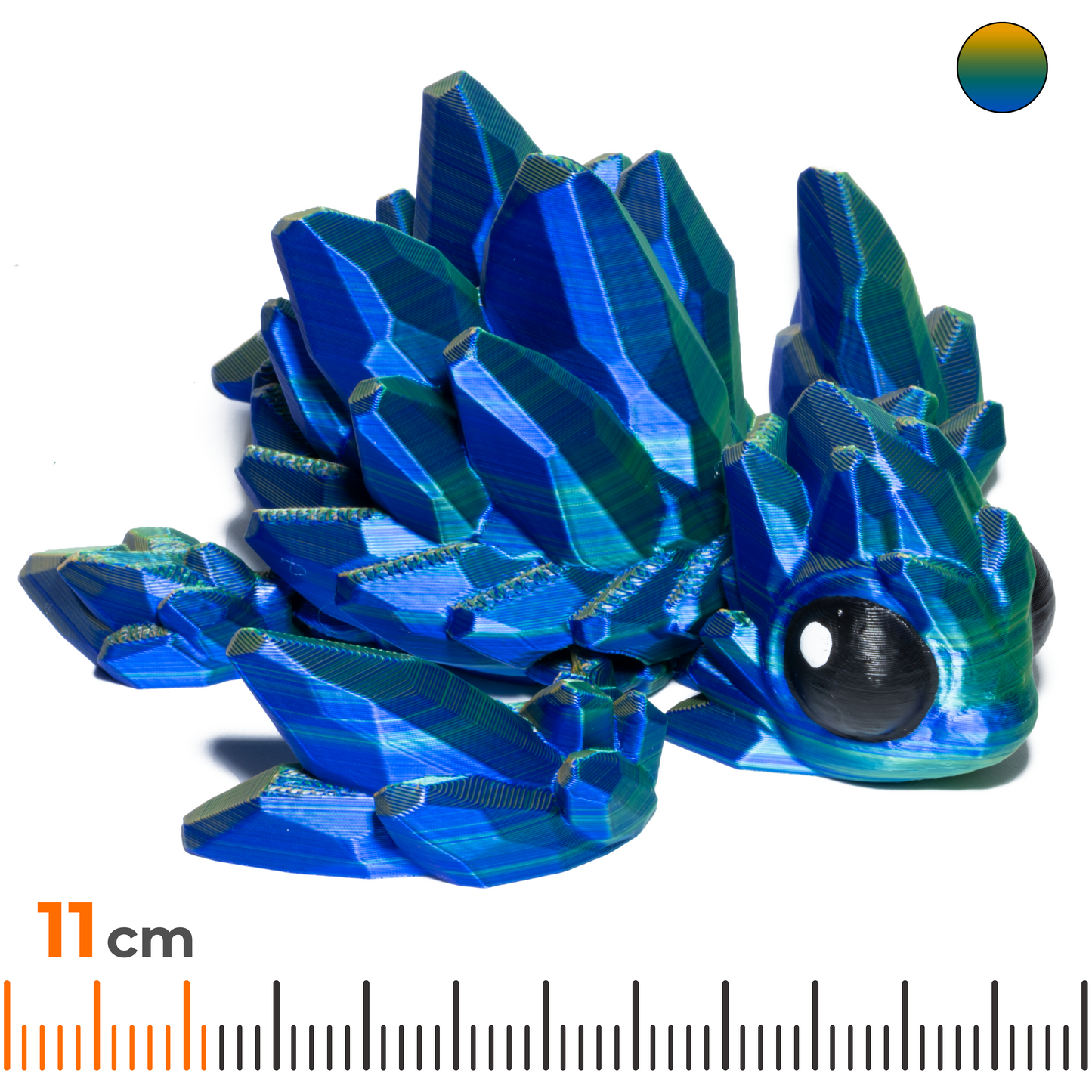 Gem Tortoise - Blue-Green-Orange